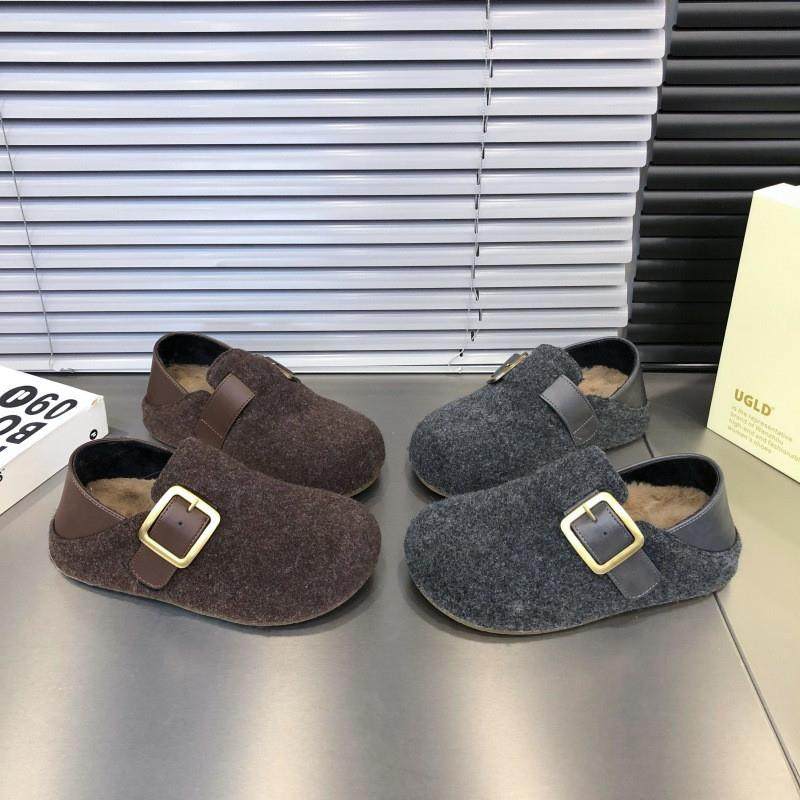 小个子增高厚底灰色呢子毛毛鞋勃肯鞋女2026冬季加绒保暖外穿棉鞋,女鞋,勃肯鞋/软木鞋,淘宝优惠券,粉丝福利购,淘宝优惠卷