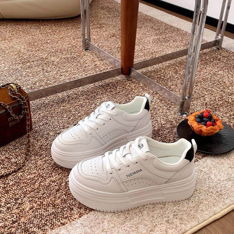鹿季时尚百搭透气小白鞋女2026年新款小个子增高显瘦运动休闲板鞋,运动鞋new,板鞋,淘宝优惠券,粉丝福利购,淘宝优惠卷