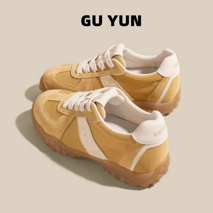 7cm内增高德训鞋女2026新款夏季网面透气圆头小个子运动休闲鞋子