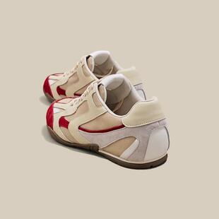 内增高4cm德训鞋透气厚底休闲鞋女款2026新款春夏增高软底板鞋子