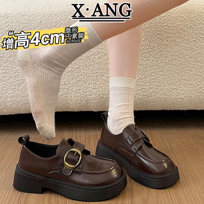 真皮厚底乐福鞋子女2026春季新款玛丽珍鞋日系学院风jk单鞋小皮鞋