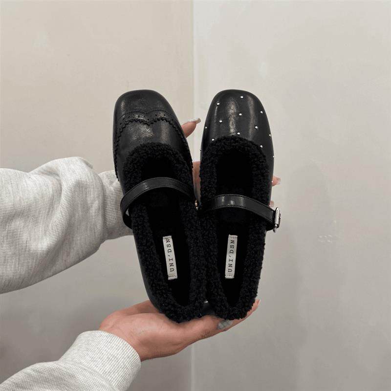 复古加绒勃肯鞋女2026冬新款保暖毛毛鞋一字带玛丽珍鞋棉鞋乐福鞋,女鞋,勃肯鞋/软木鞋,淘宝优惠券,粉丝福利购,淘宝优惠卷