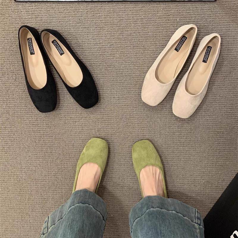 软底平底单鞋女2026春夏新款春配裙子一脚蹬豆豆仙女风温柔晚晚潮,女鞋,浅口单鞋,淘宝优惠券,粉丝福利购,淘宝优惠卷