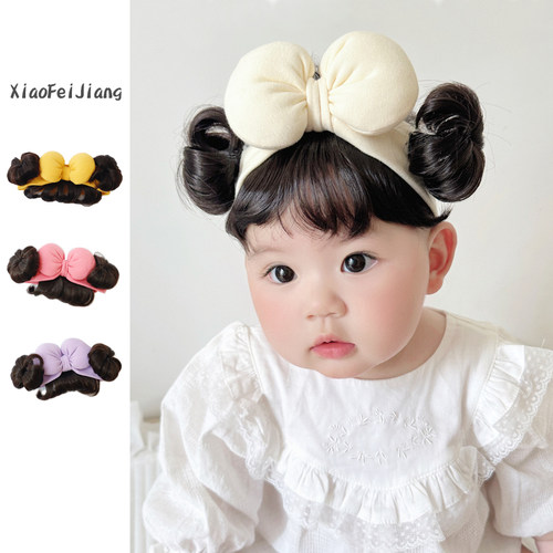 婴儿假发发带可爱超萌