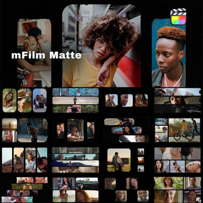 FCPX插件82个复古怀旧老电影胶片边框遮幅多画面分屏mFilm Matte