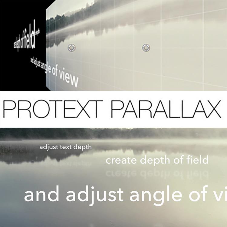 FCPX插件ProText Parallax空间文字视差字幕标题动画预设