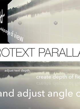 FCPX插件ProText Parallax空间文字视差字幕标题动画预设