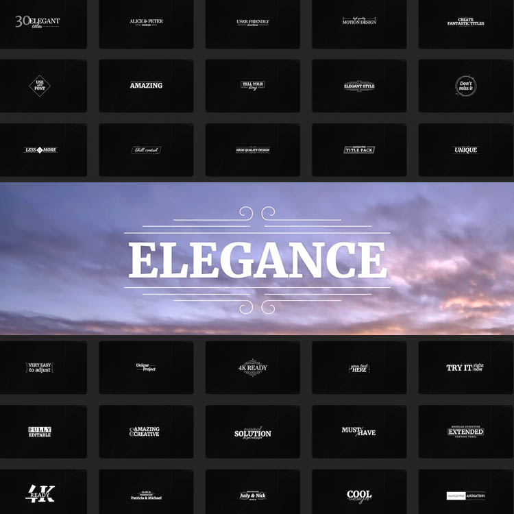 FCPX插件30个浪漫清新优雅字幕标题动画预设+使用教程