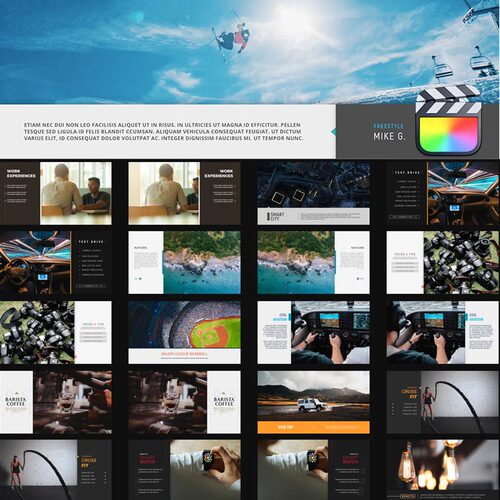 FCPX插件-30个侧边栏文字信息介绍展示字幕标题动画预设