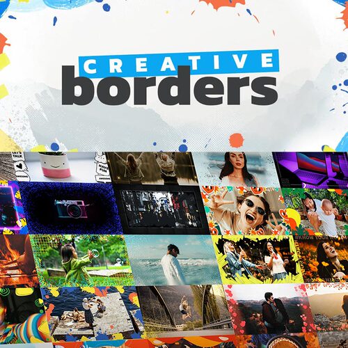 FCPX插件-50种创意视频边框围绕图形动画预设Creative Borders