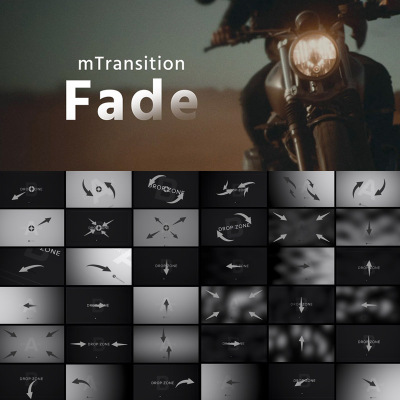FCPX插件mTransition Fade淡入淡出黑场渐隐平滑转场预设51个
