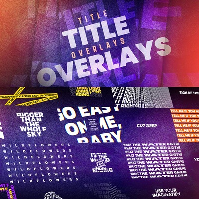 FCPX插件Title Overlays创意设计文字标题叠加动画预设30个