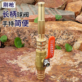 刚枪四分黄铜球阀开关可调开花直喷洒水园艺浇花家用洗车水枪喷头