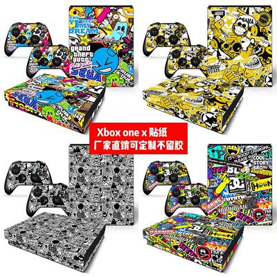 微软XBOX ONE X贴膜XBOX ONE X痛贴天蝎座XBOX ONE X 涂鸦款贴纸