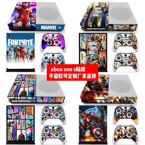 微软XBOX ONE S主机贴膜Xboxone S贴纸xbox ones GTA 钢铁侠贴纸