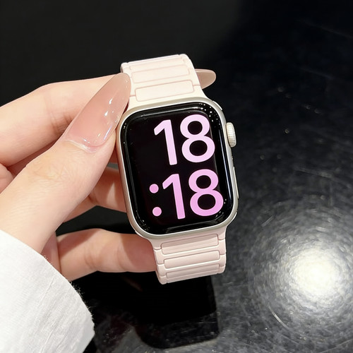 适用华强北CD12/CD20Max苹果iwatchs11智能46MM手表磁吸硅胶表带