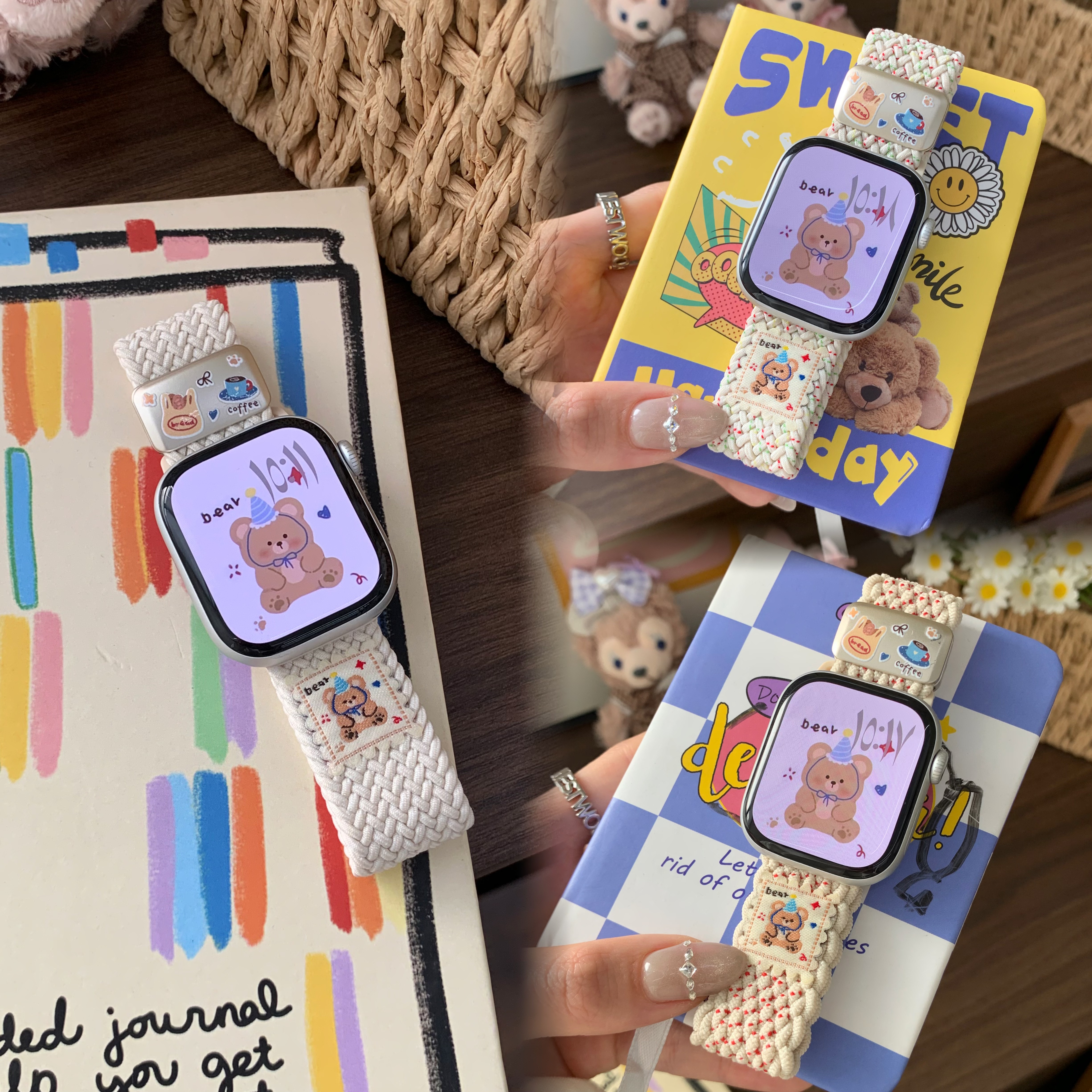 适用35MM华强北S12Max手表iwatchS11智能5G儿童电话磁吸扣S10表带