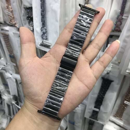 适用苹果iwatchS10华强北HK11PROMAXULTRA新款卡扣不锈钢s9se表带