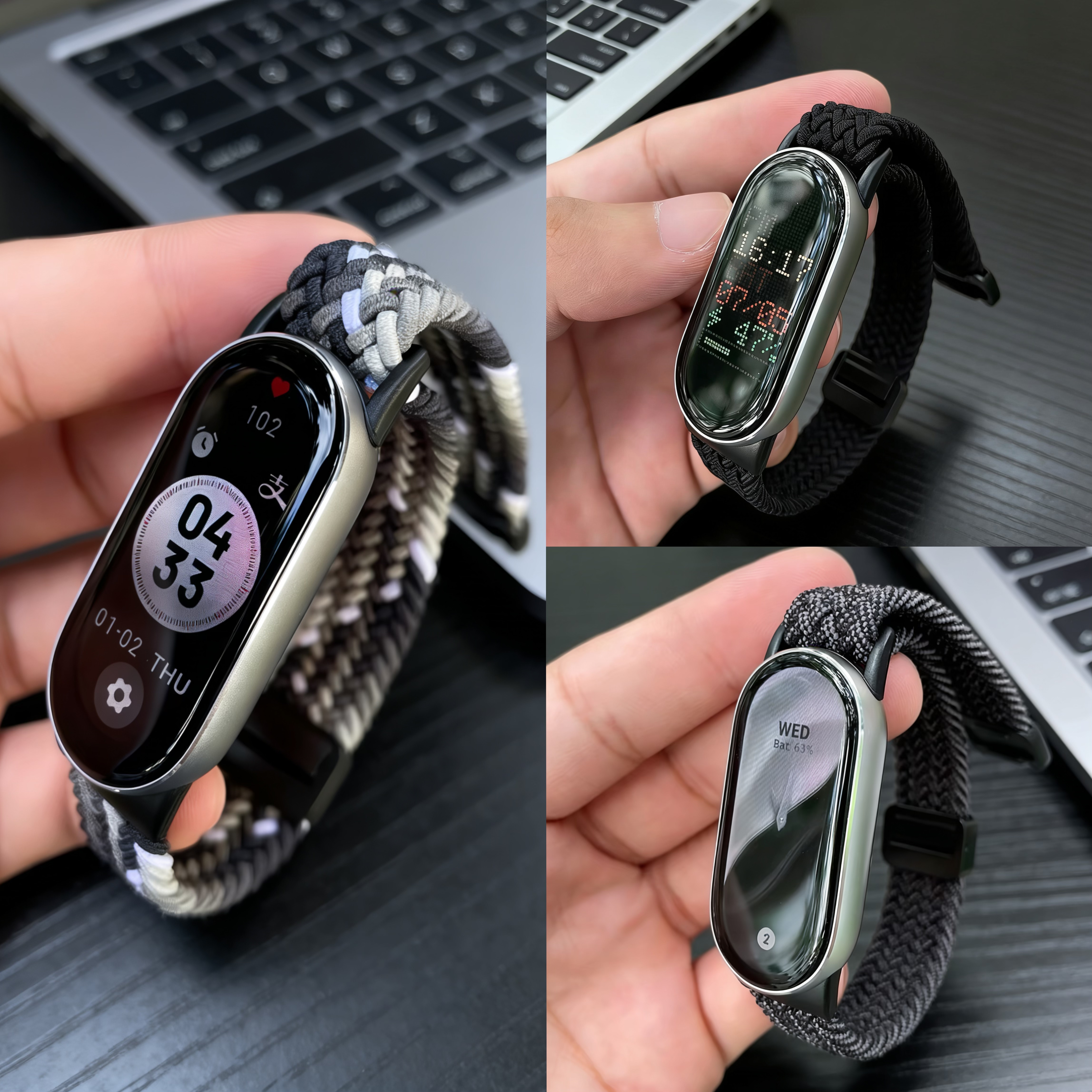 适用小米手环10/9/8NFC陶瓷版编织颜值透气表带情侣款男女生运动