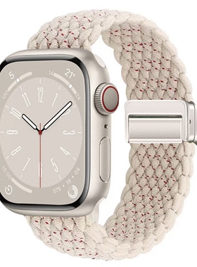 适用苹果s9/8/7/6/5/se手表iwatchs10表带S11promax磁吸编织Mini