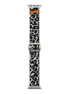 适用AppleWatchultra豹纹回环降落伞卡扣表带苹果iwatchS10/9/8/7