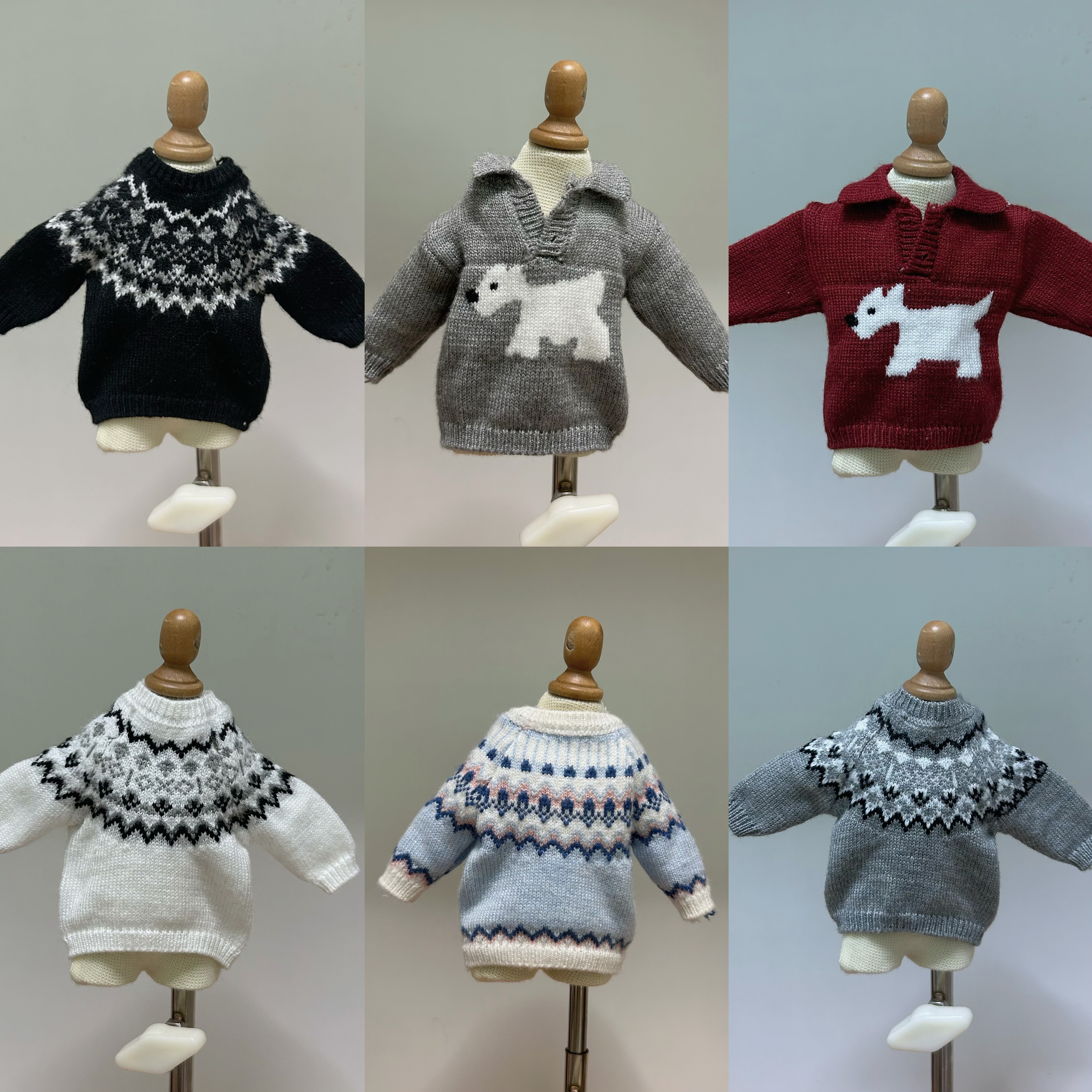 原创新品bjd四分六分（费尔岛印花毛衣合集）秋冬款娃衣针织衫