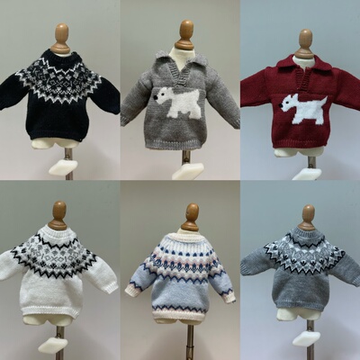 原创新品bjd四分六分（费尔岛印花毛衣合集）秋冬款娃衣针织衫