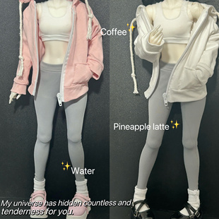 bjd 6分4分娃娃衣服外套背心瑜伽裤四分六分上衣裤子套装休闲便宜