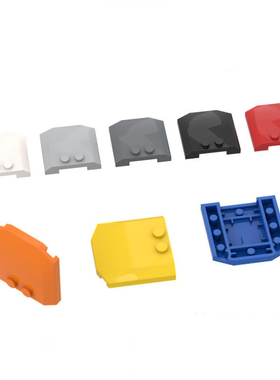 国产积木 45677 益智小颗粒4x4x2/3楔形盖板moc拼插零配件