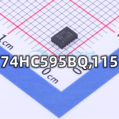 全新 74HC595BQ,115 封装QFN-16带输出锁存器的8位串行IC芯片