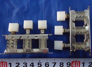 不含按键 波段琴键健开关 高25mm 三位按键开关单选互锁 长66mm