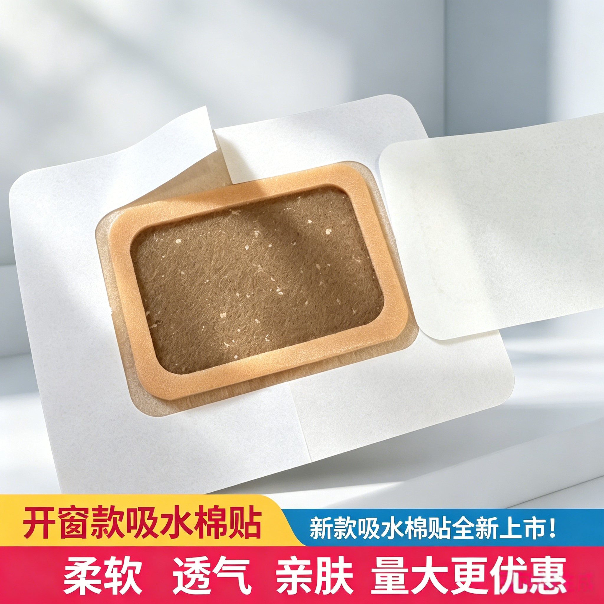 中科吸水棉贴沙蒿子透皮贴远业艾绒贴无敏透气胶布贴揭盖