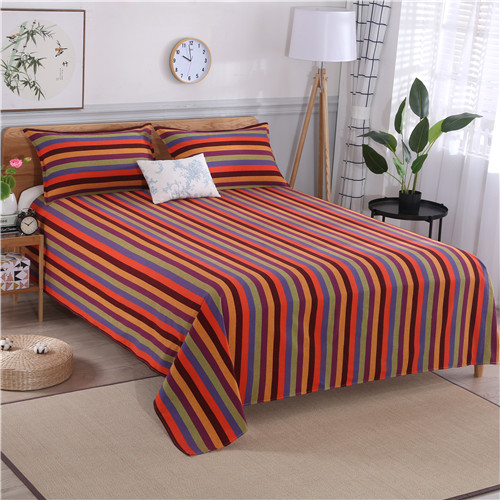 处理积压条纹加厚老粗布床单被套