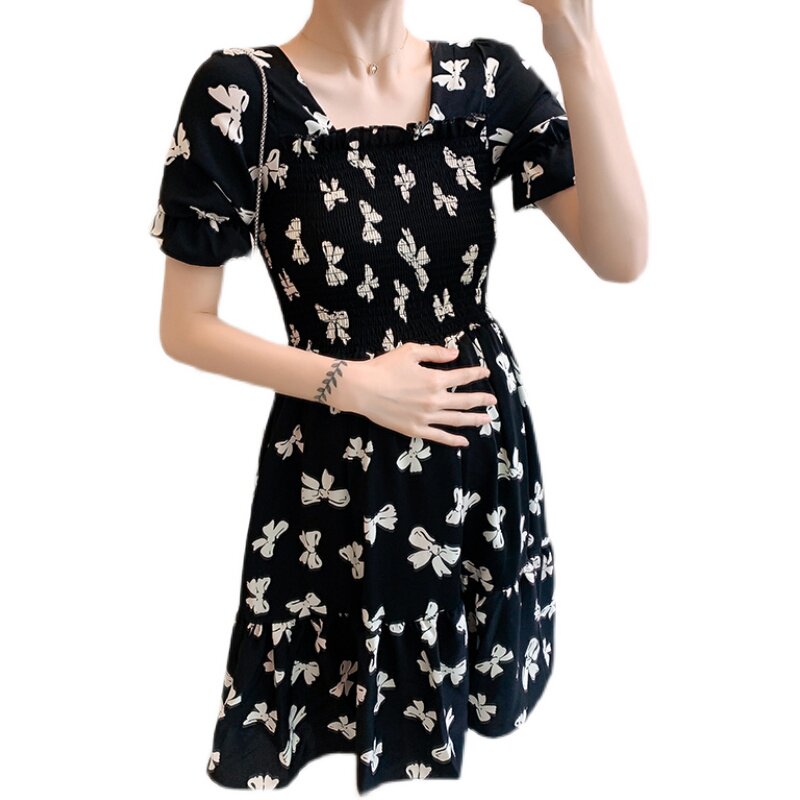 2024 SUMMER CLOTHES NEW KOREAN VERSION PLUS SIZE MATERNITY CLOTHES LOOSE DRESS FOREIGN STYLE TUTU SKIRT 200 POUNDS SUMMER CLOTHES