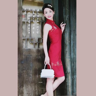 特价 夏短款 断码 连衣裙壹发佳美正品 旗袍裙少女年轻款 大气亮丽修身