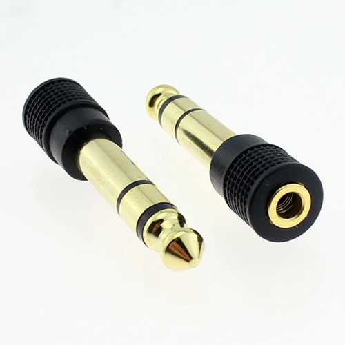 镀金 6.5转3.5 转换头 6.5mm转3.5mm 公转母 话筒MIC/音频转接头