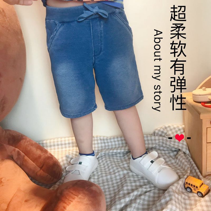 夏季短裤小童仿牛仔面料