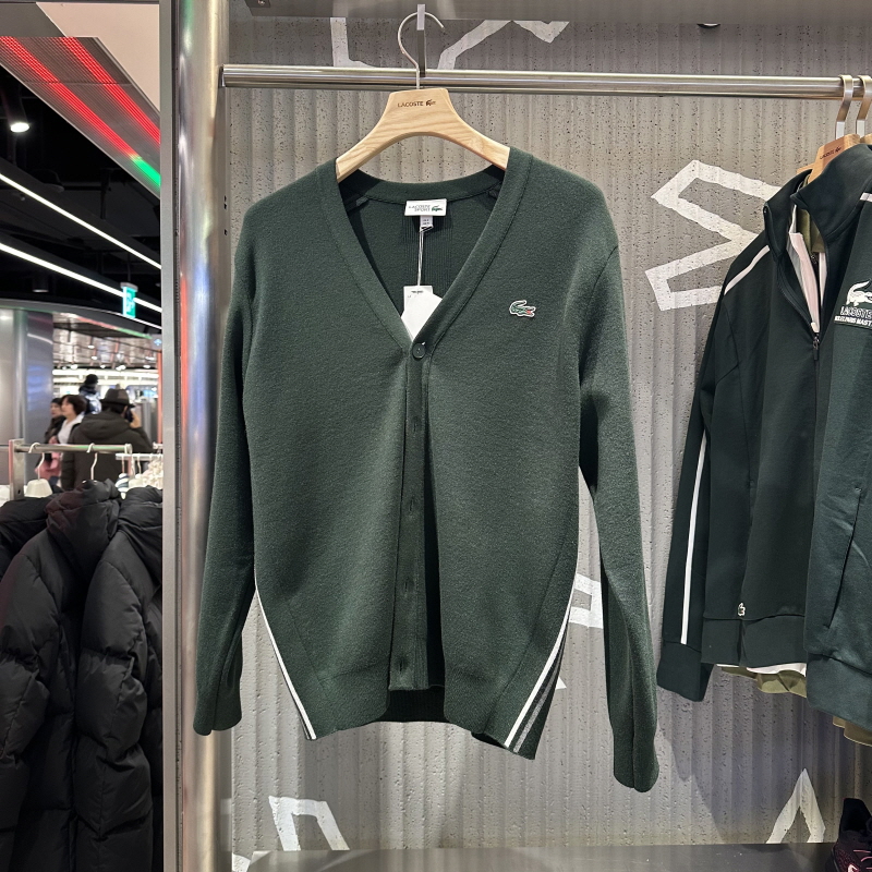 不退换全韩百货LACOSTESPORT韩代25冬男针织开衫AH929E-55N 5K24
