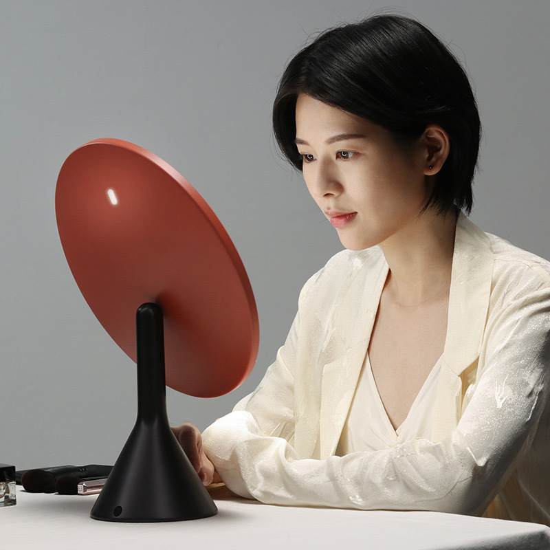 muid大圆镜智能化妆镜台式女生梳妆镜桌面网红美妆led美容补光镜