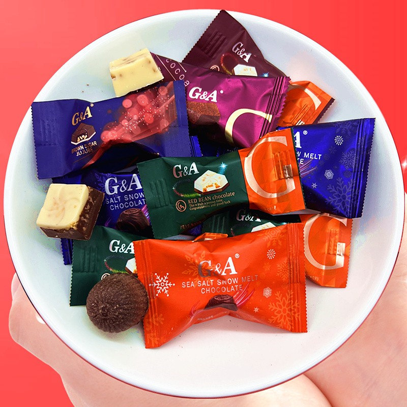 果巧妞雪融巧克力散装陈皮巧克力