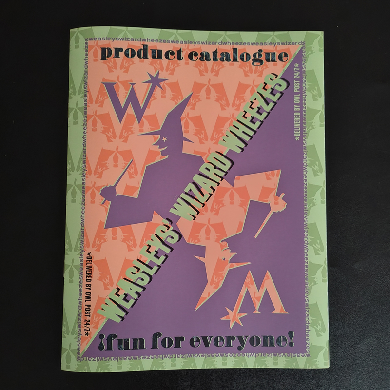 哈利波特周边素材手账本韦斯莱双子笑话商店魔法把戏坊商品宣传册