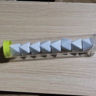 八面空白骰子手桌游道具筛子 光面投子8角盒装菱形光板可雕刻写字