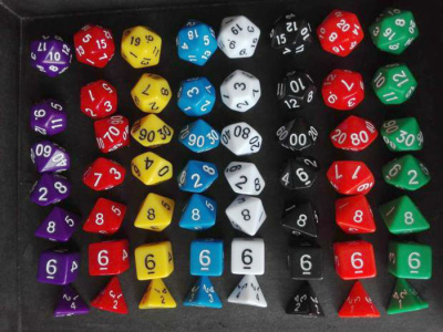 桌游骰子骰秀套装教具多面体色子