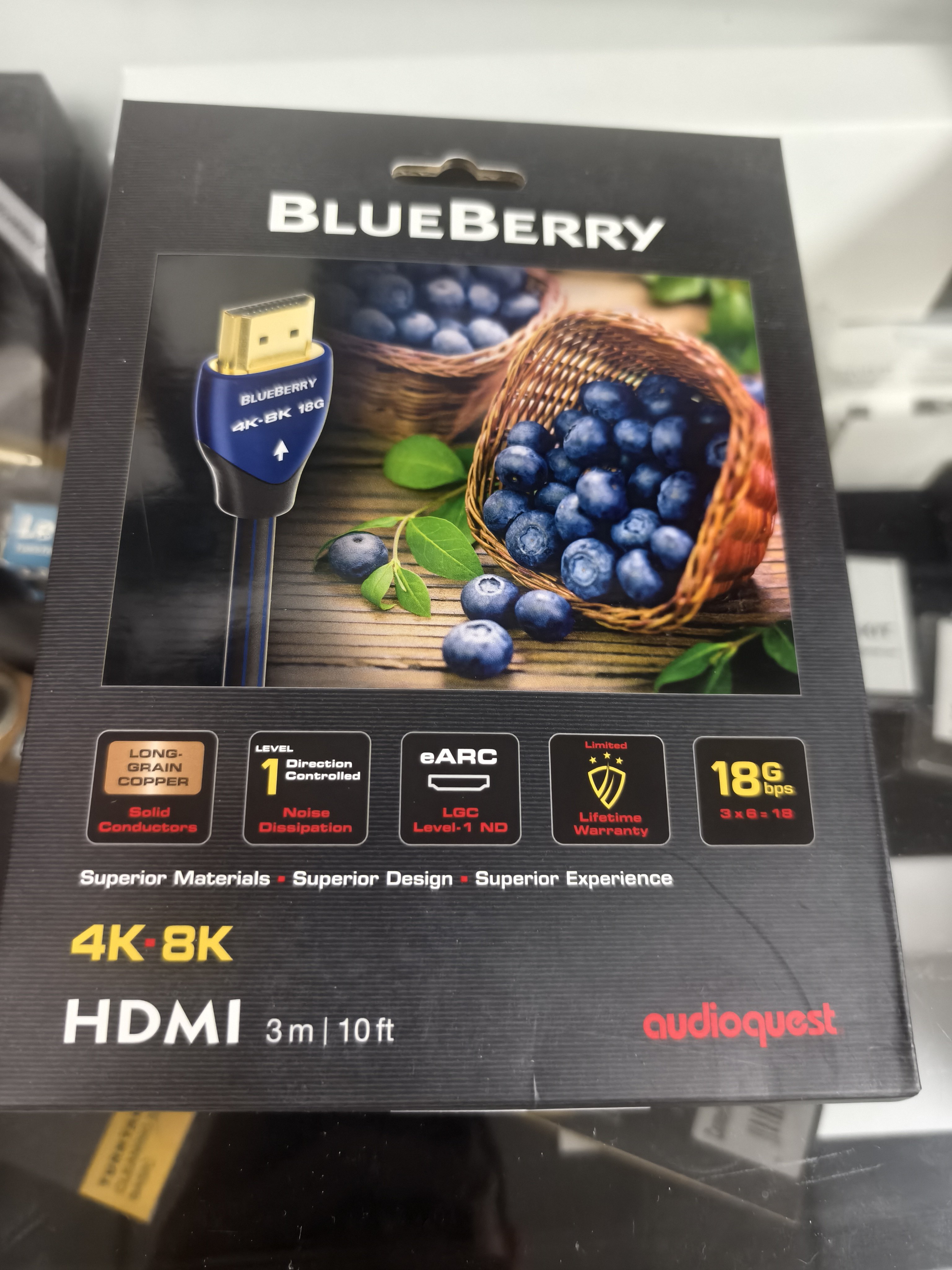 美国AQ线圣Audioquest Blueberry 18系列8K HDMI 2.0b 标准高清线