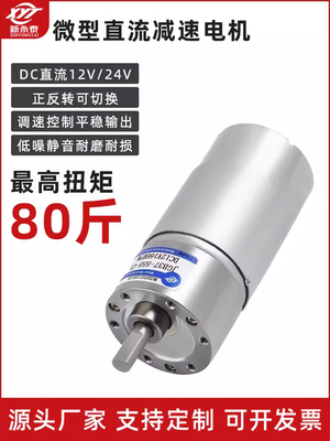 JGB37-555微型直流减速电机马达12V24V齿轮低速小马达机可正反转