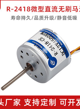 R2418微型直流无刷风扇电机12V可正反转调速高速小马达24V寿命长