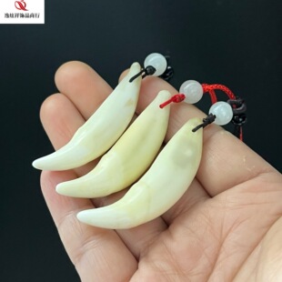 2026新品包邮真品黑狗牙吊坠挂件民族风饰品男女款儿童项链