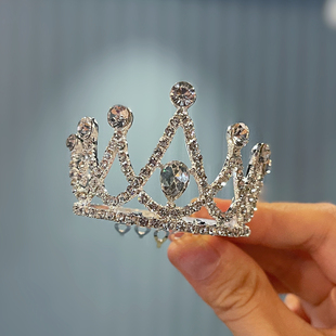 韩国镶钻公主皇冠插梳头饰儿童演出礼服拍照发饰宝宝发夹女孩发卡