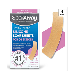 ScarAway C-Section Scar Sheets,舒可薇剖腹产专用硅酮疤痕贴4片