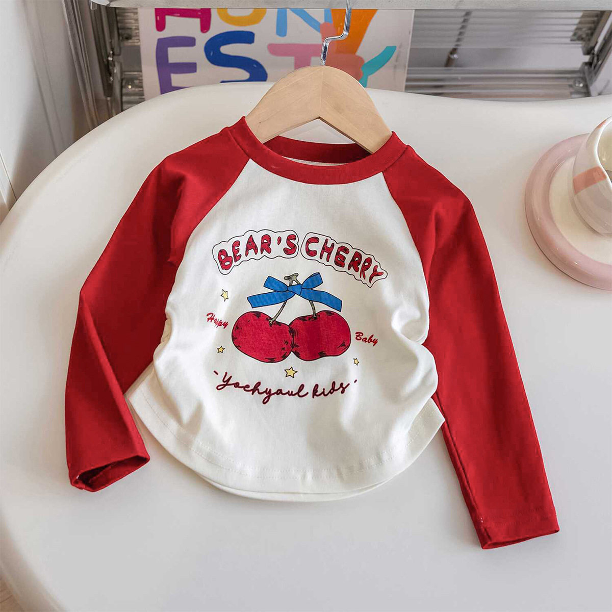 卡通长袖女童春秋款吸汗休闲圆领德绒t恤洋气百搭打底衫宝宝春装